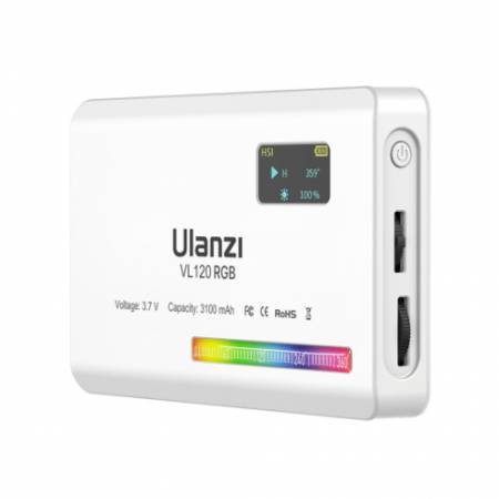 Ulanzi VL120 RGB - lampa LED, tył i bok